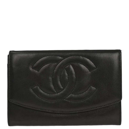 Chanel 1994-1996 Black Lambskin Wallet