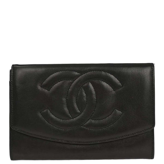 Chanel 1994-1996 Black Lambskin Wallet