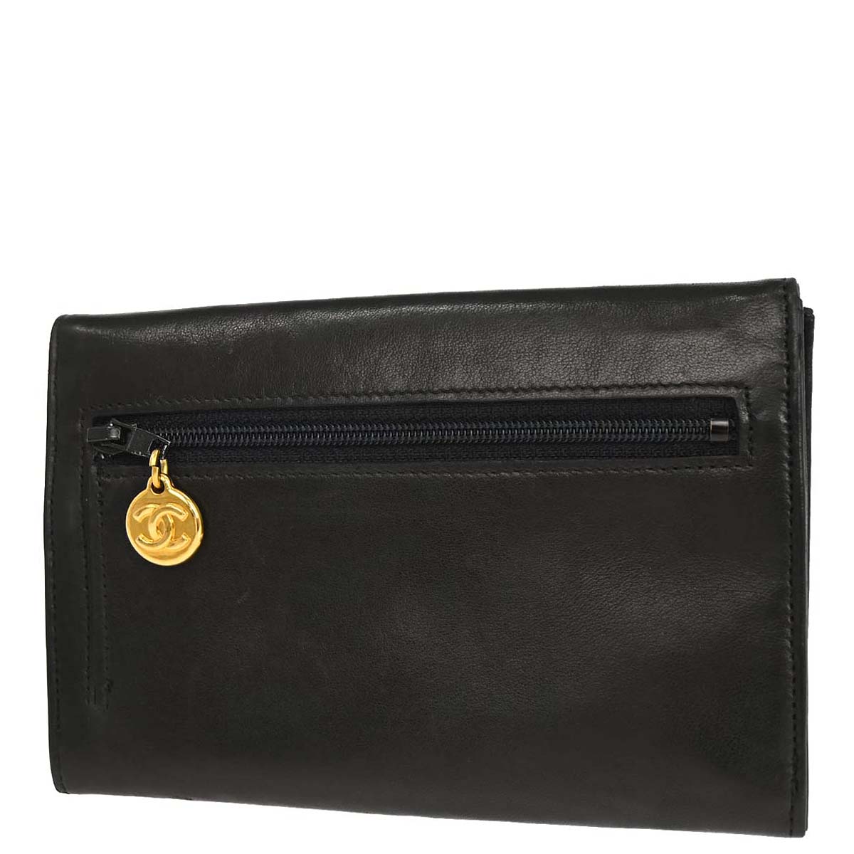 Chanel 1994-1996 Black Lambskin Wallet