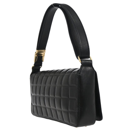 Chanel Black Lambskin Choco Bar Shoulder Bag