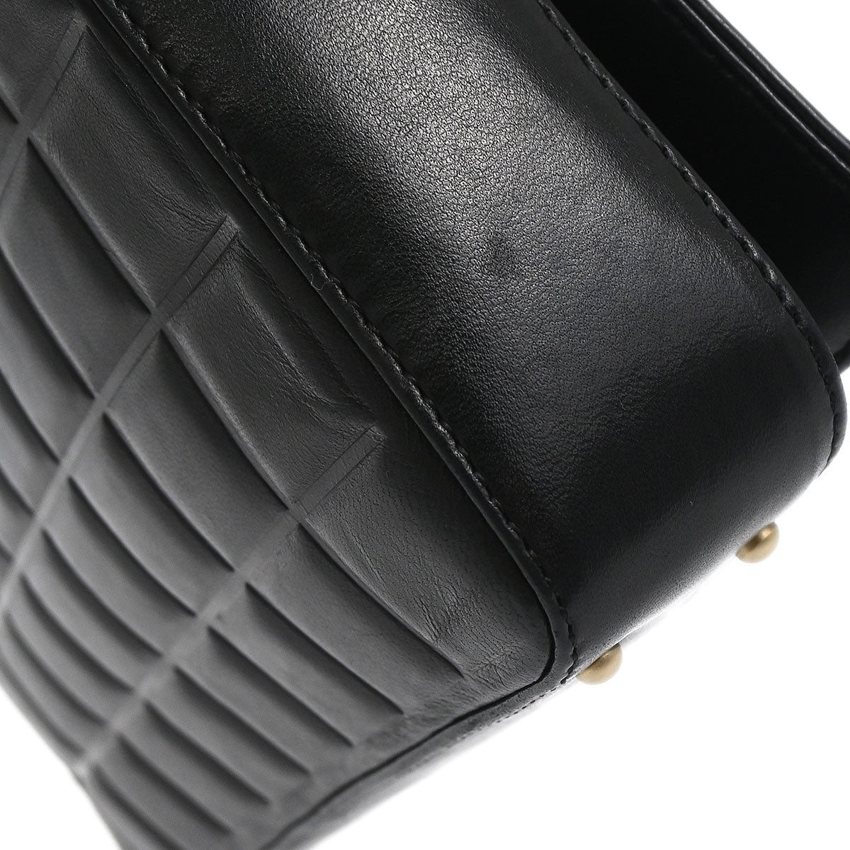 Chanel Black Lambskin Choco Bar Shoulder Bag