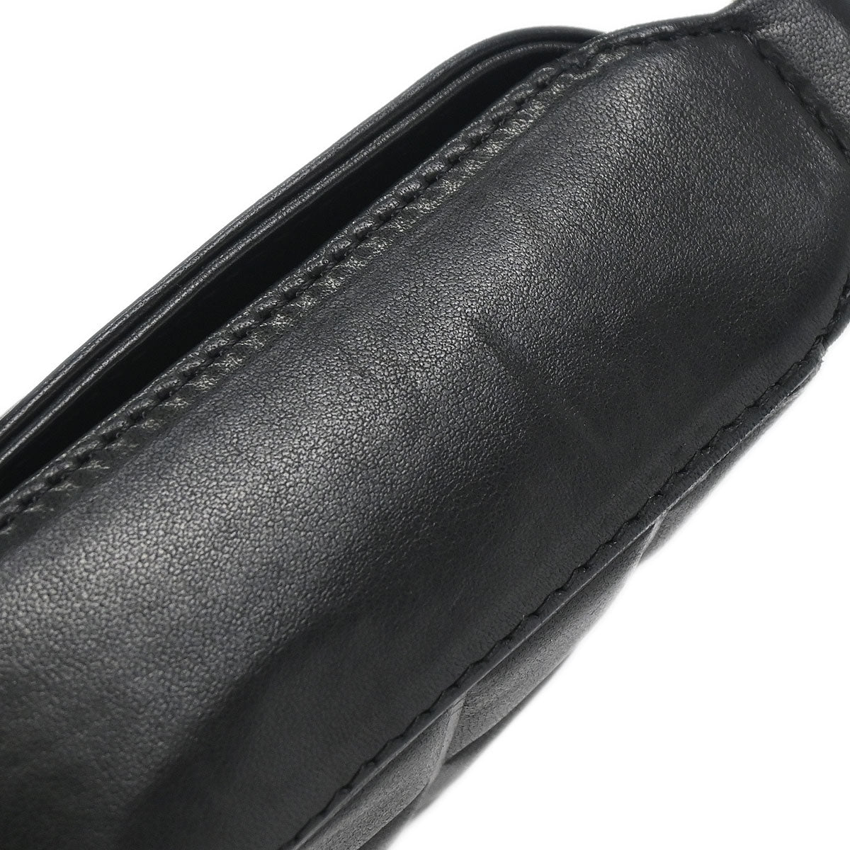 Chanel Black Lambskin Choco Bar Shoulder Bag
