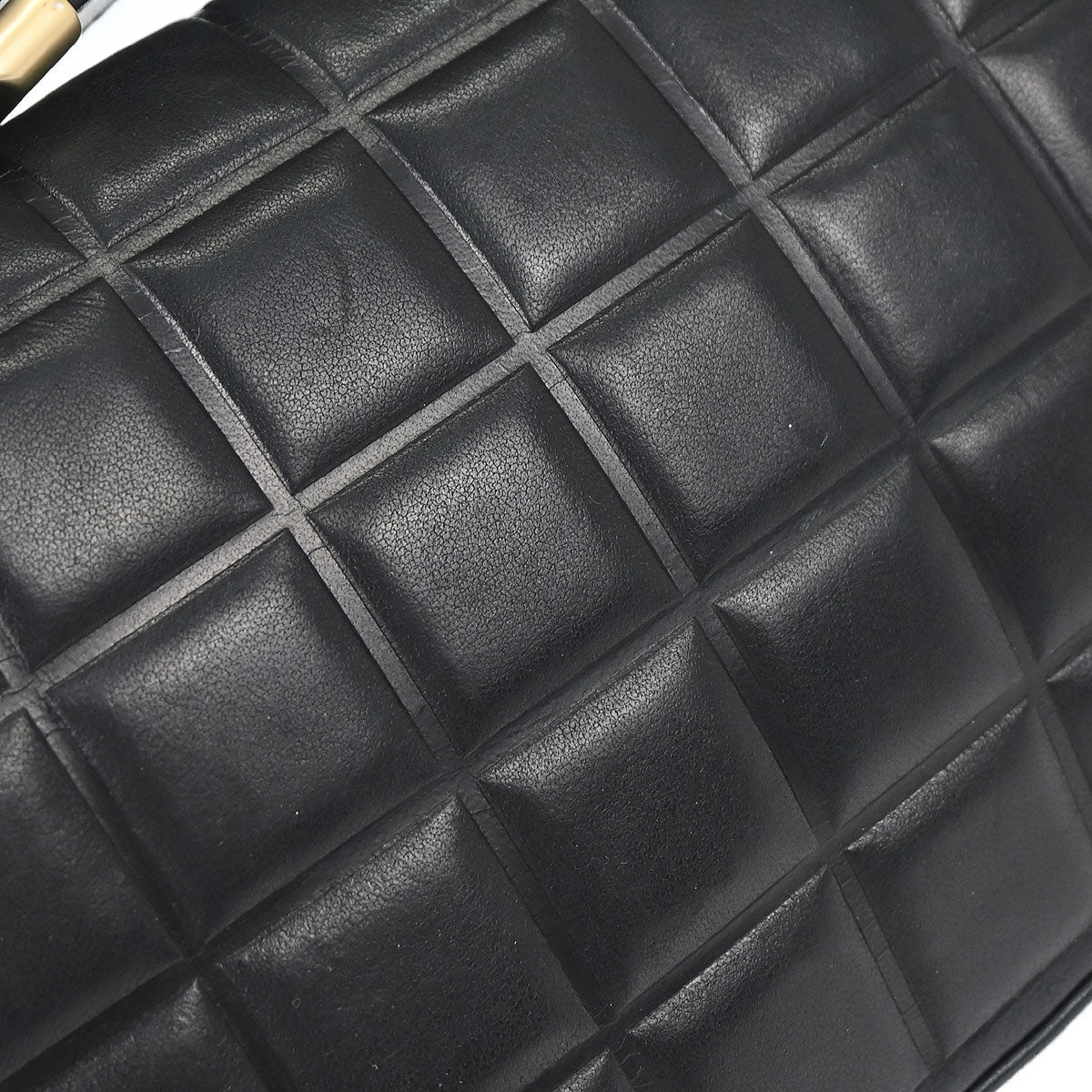 Chanel Black Lambskin Choco Bar Shoulder Bag