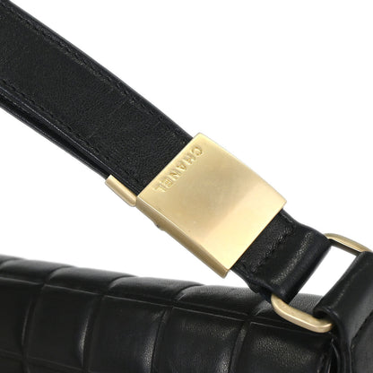 Chanel Black Lambskin Choco Bar Shoulder Bag