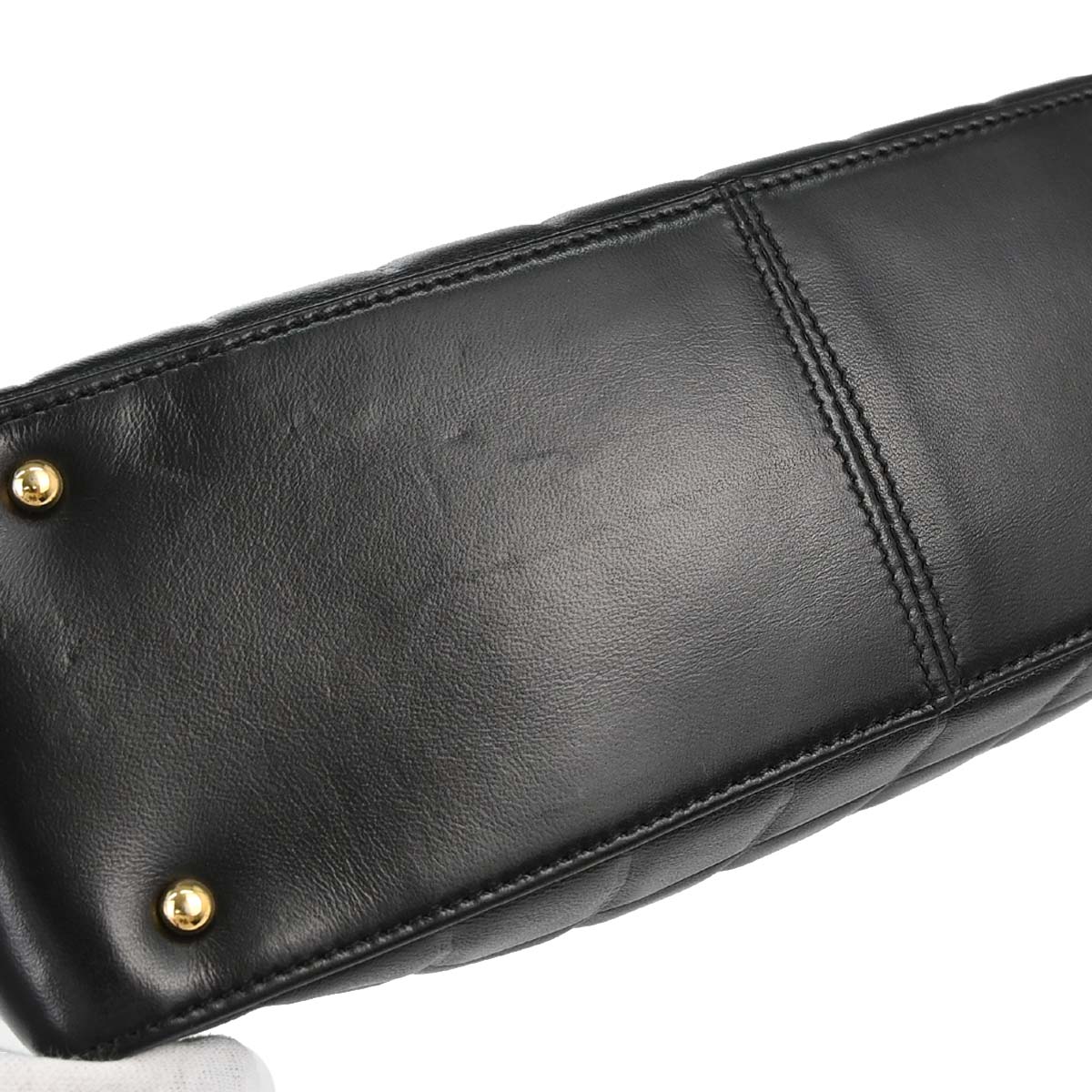 Chanel 2003-2004 Black Lambskin Choco Bar Shoulder Bag