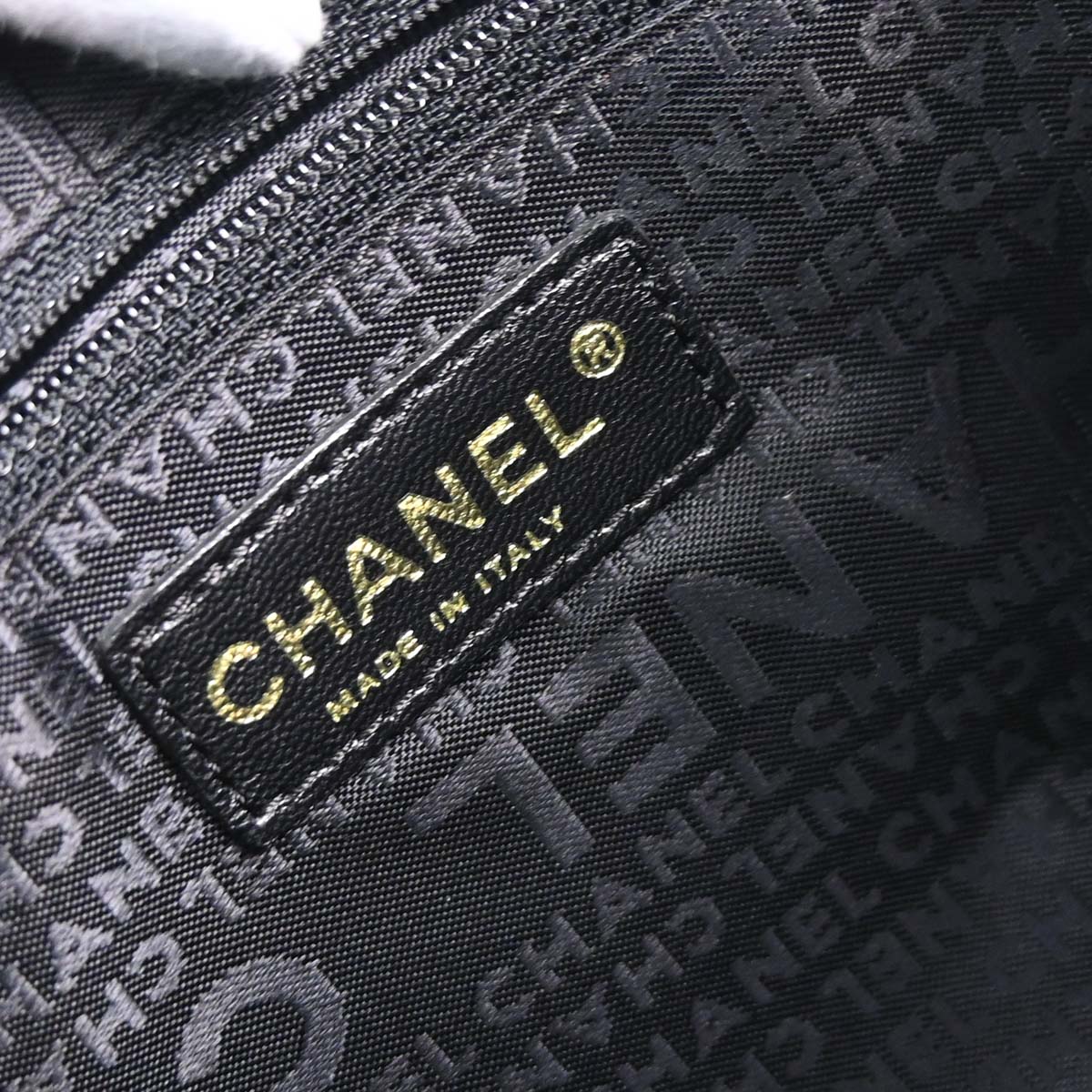 Chanel 2003-2004 Black Lambskin Choco Bar Shoulder Bag