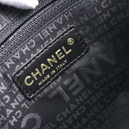 Chanel 2003-2004 Black Lambskin Choco Bar Shoulder Bag