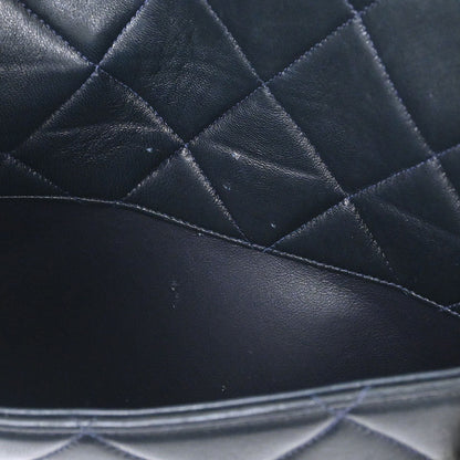 Chanel 1994-1996 Navy Lambskin Chain Tote Shoulder Bag