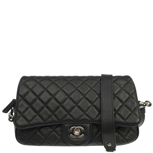 Chanel Black Calfskin Casual Rock Shoulder Bag