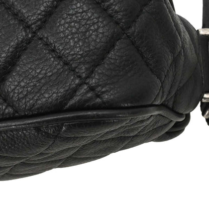 Chanel 2016-2017 Black Calfskin Casual Rock Shoulder Bag
