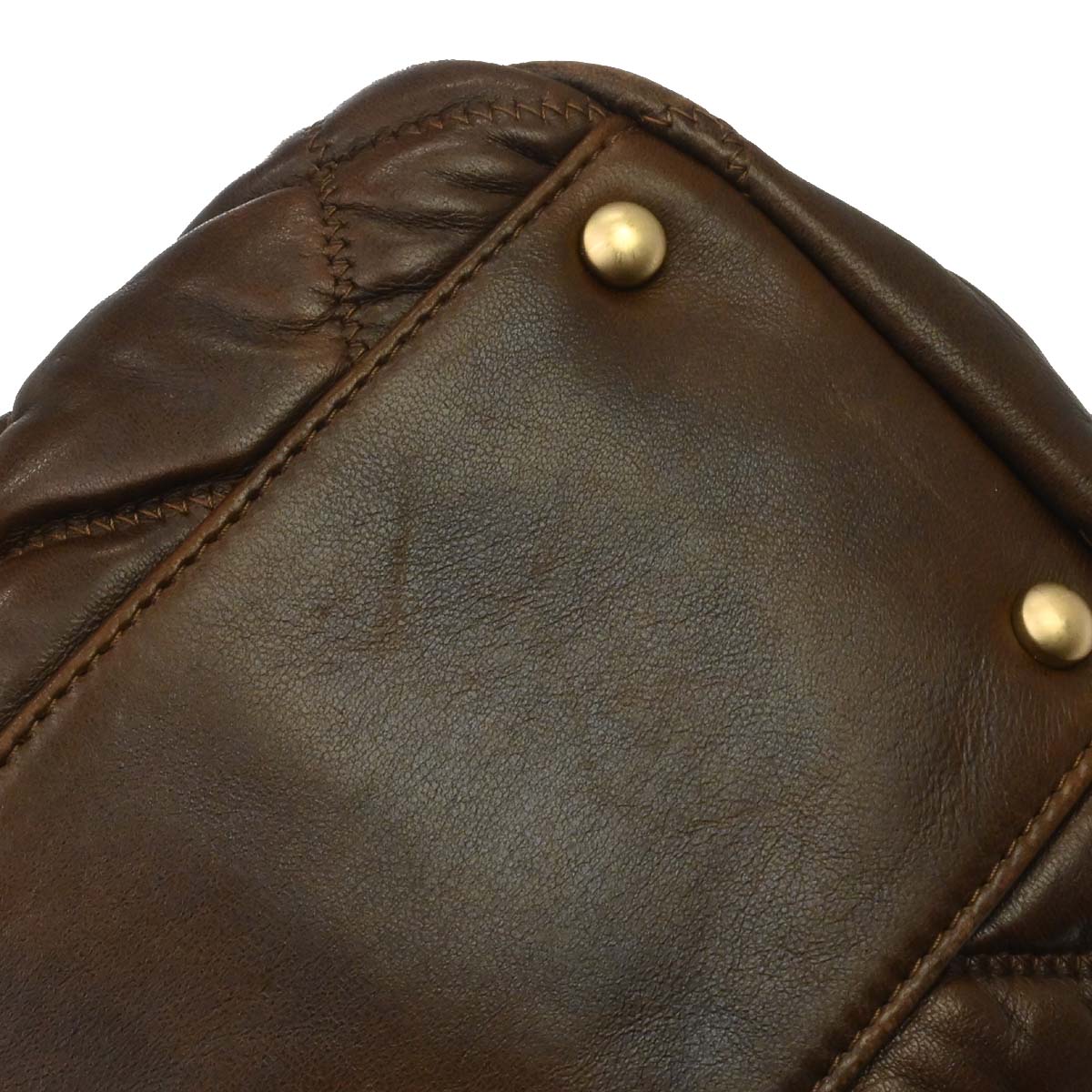 Chanel Brown Lambskin Bubble Quilt Handbag