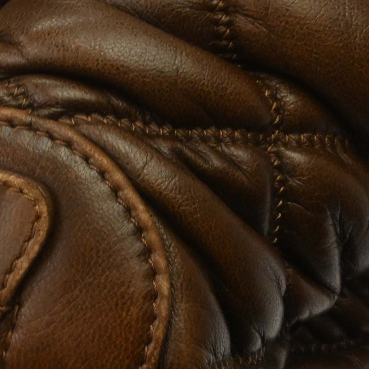 Chanel Brown Lambskin Bubble Quilt Handbag