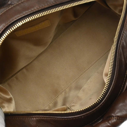 Chanel Brown Lambskin Bubble Quilt Handbag