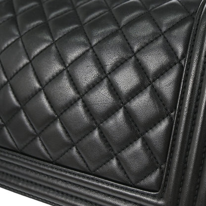 Boy Chanel 2016-2017 Black Lambskin Medium Shoulder Bag