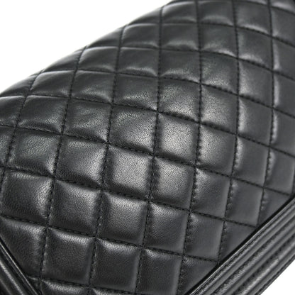Boy Chanel 2016-2017 Black Lambskin Medium Shoulder Bag