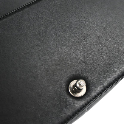 Boy Chanel 2016-2017 Black Lambskin Medium Shoulder Bag