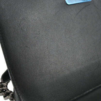 Boy Chanel 2016-2017 Black Lambskin Medium Shoulder Bag