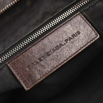 Balenciaga Brown Lambskin The Day Shoulder Bag