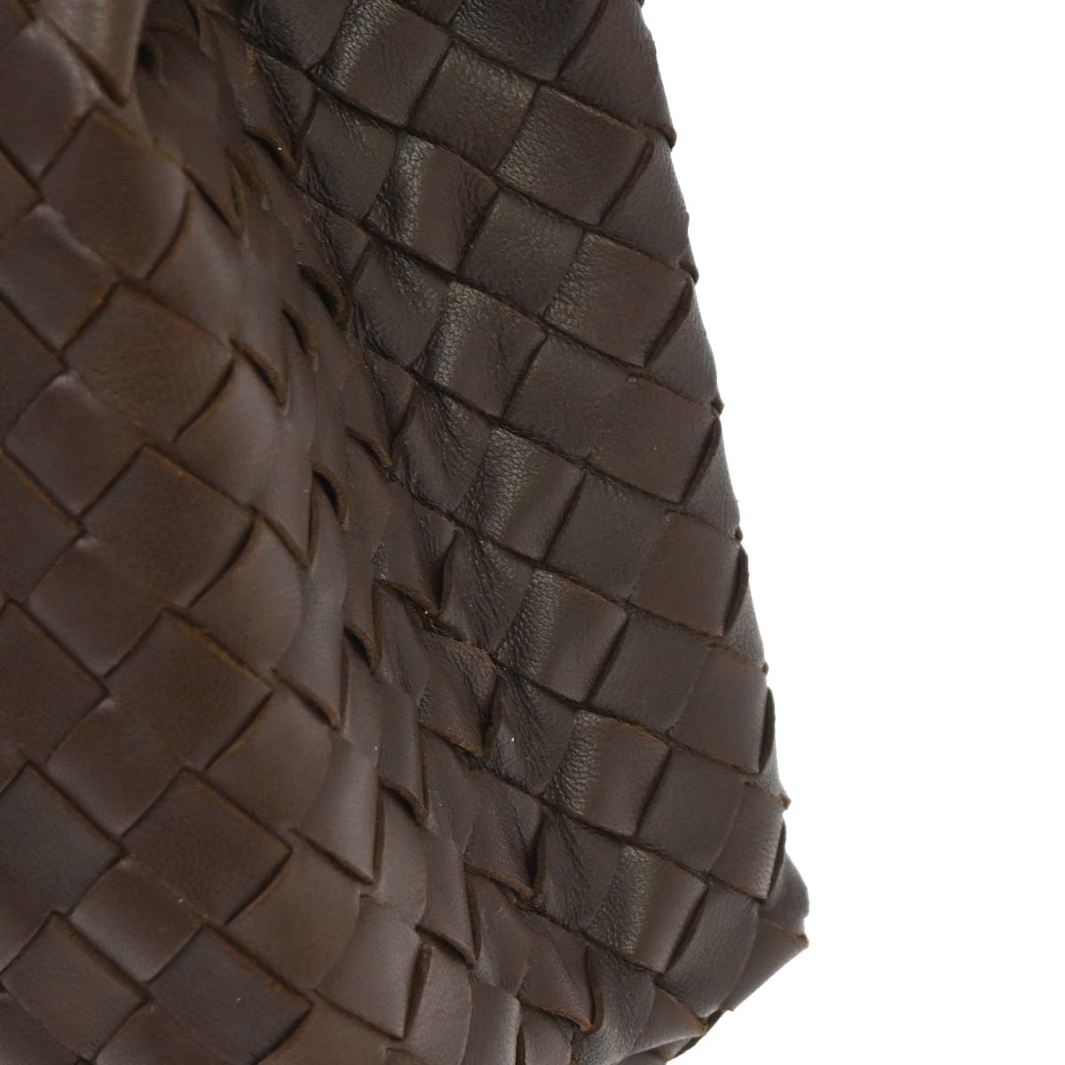 Bottega Veneta Brown Lambskin Intrecciato Pouch
