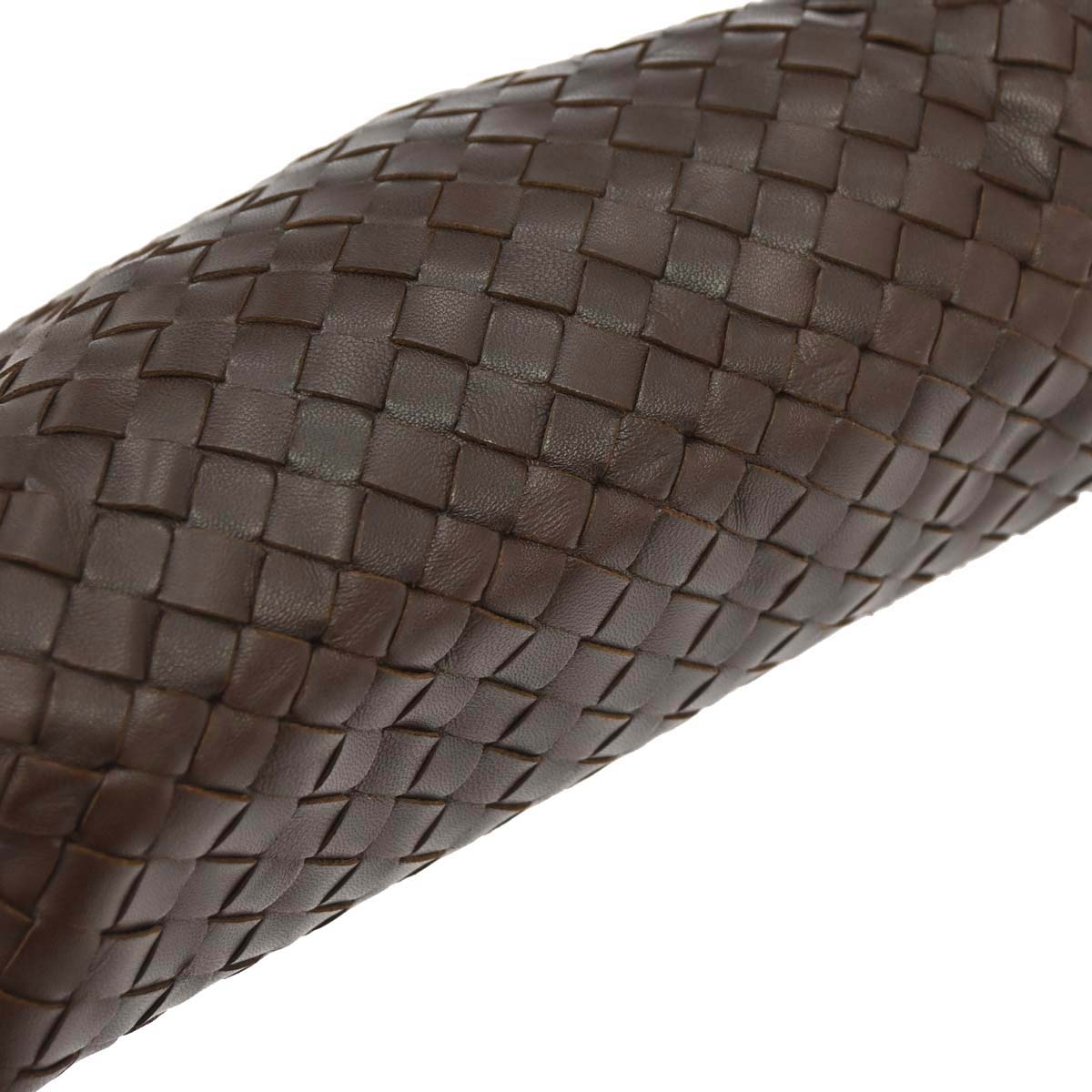 Bottega Veneta Brown Lambskin Intrecciato Pouch