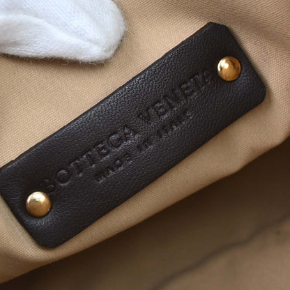 Bottega Veneta Brown Lambskin Intrecciato Pouch