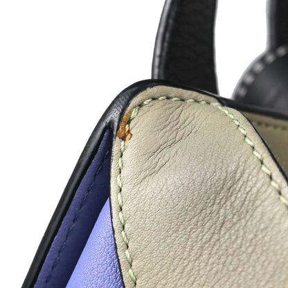 Loewe Blue Beige Black Hammock 2way Shoulder Tote Handbag