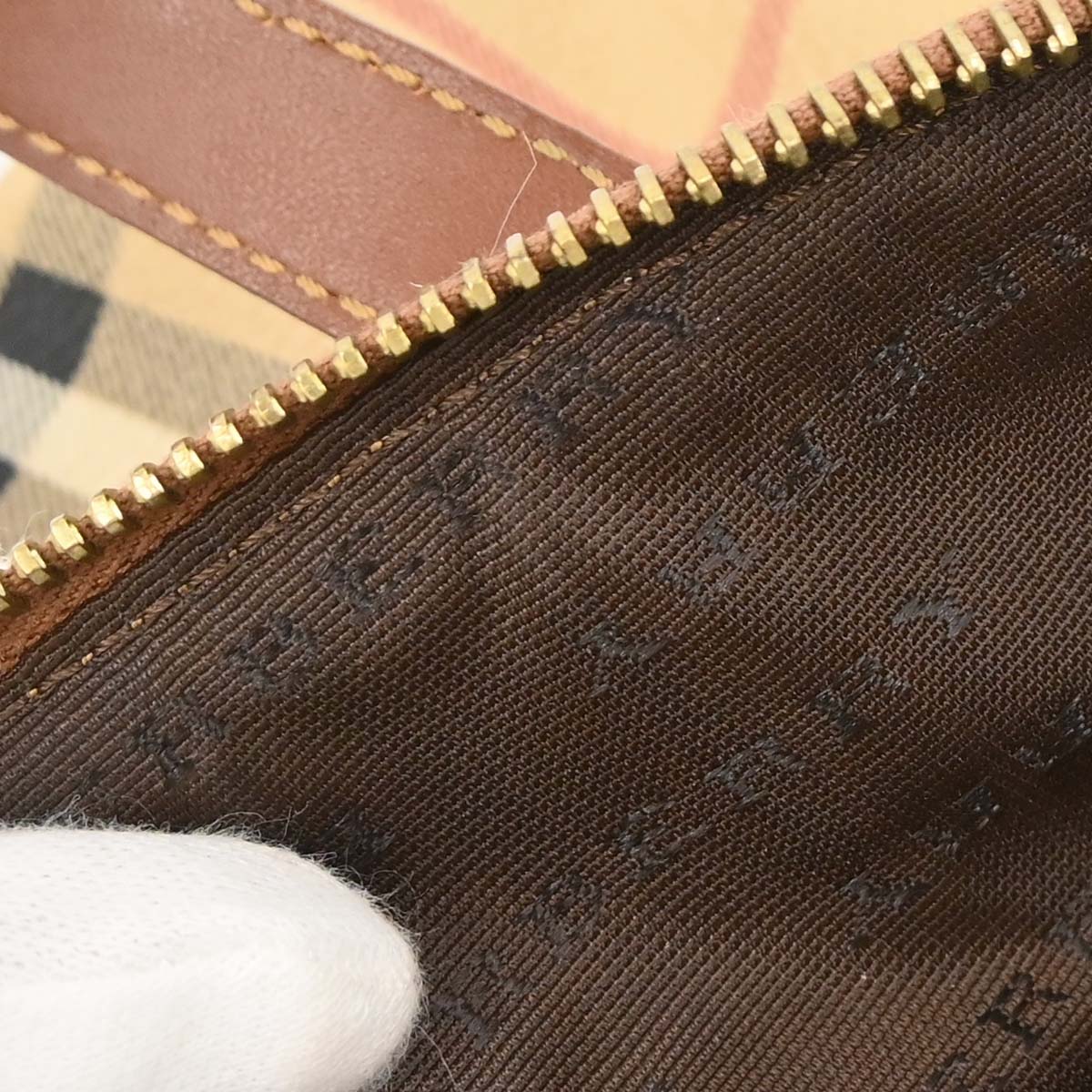 Burberry Beige House Check Handbag