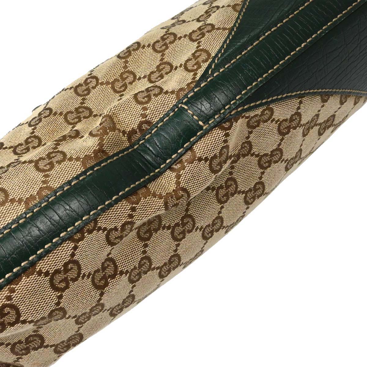Gucci Green GG Canvas Sherry Horsebit Shoulder Bag