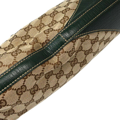 Gucci Green GG Canvas Sherry Horsebit Shoulder Bag