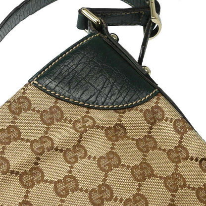 Gucci Green GG Canvas Sherry Horsebit Shoulder Bag