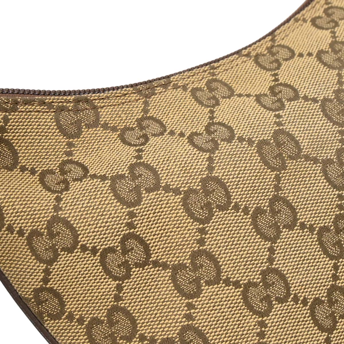 Gucci Brown Beige Canvas GG Handbag