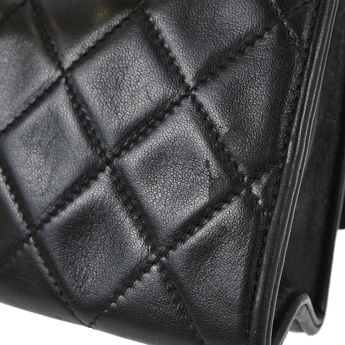 Chanel 1989-1991 Black Lambskin Top Handle Handbag