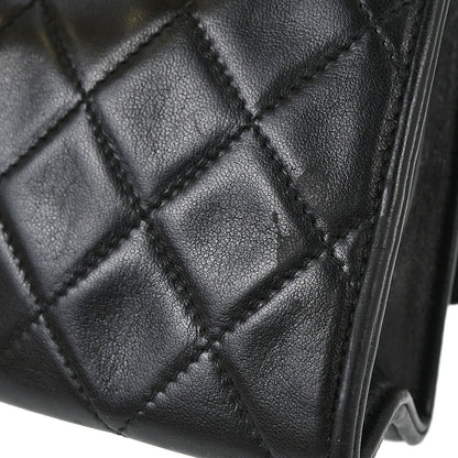 Chanel 1989-1991 Black Lambskin Top Handle Handbag