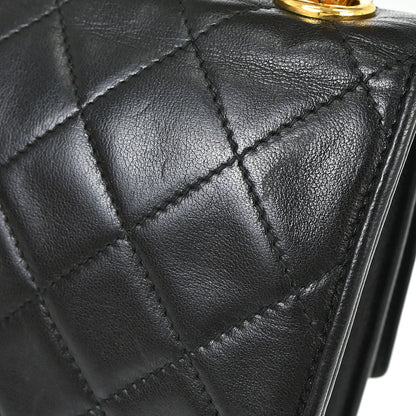 Chanel 1989-1991 Black Lambskin Top Handle Handbag