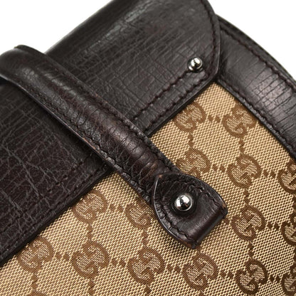 Gucci Brown GG Canvas Bamboo Handbag