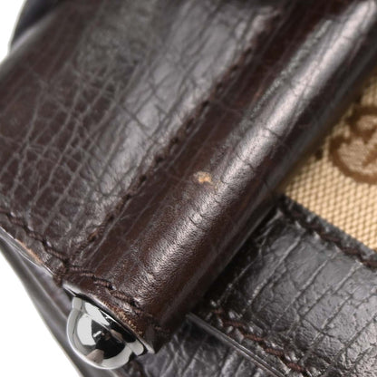 Gucci Brown GG Canvas Bamboo Handbag