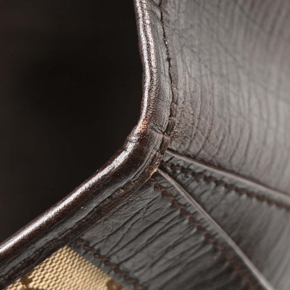 Gucci Brown GG Canvas Bamboo Handbag