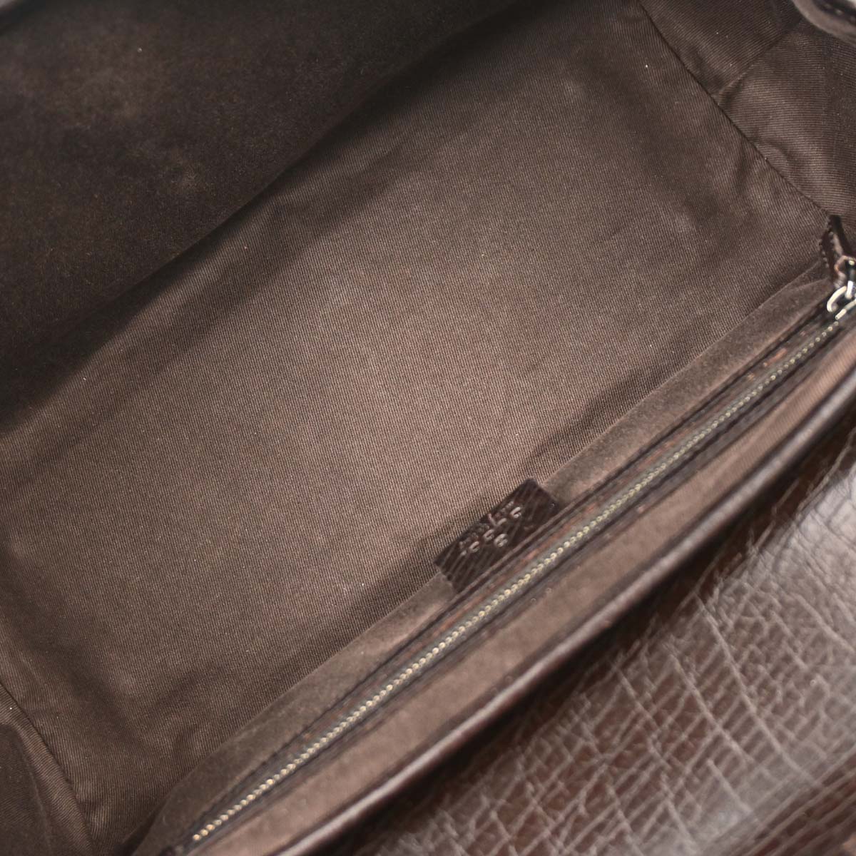 Gucci Brown GG Canvas Bamboo Handbag