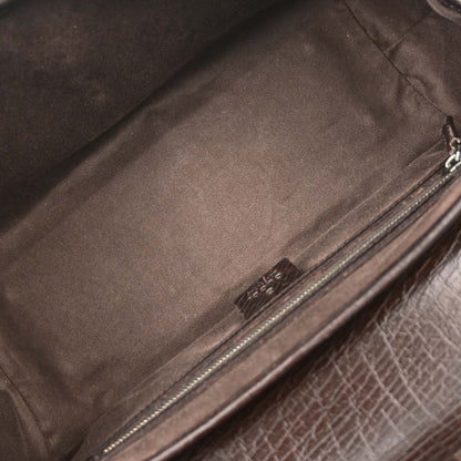 Gucci Brown GG Canvas Bamboo Handbag