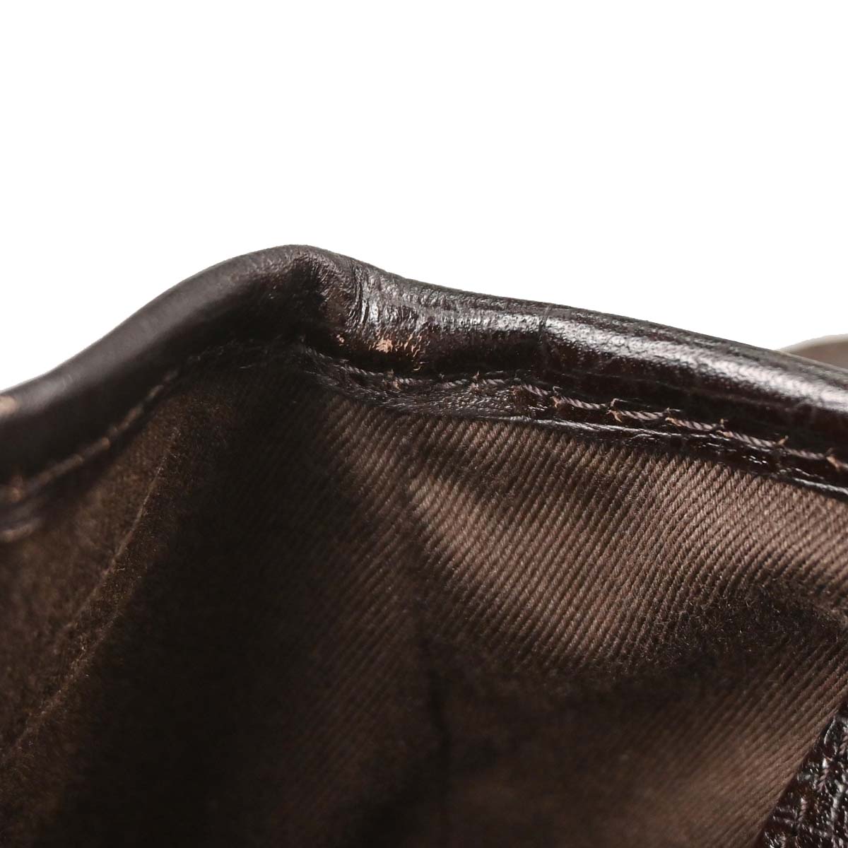 Gucci Brown GG Canvas Bamboo Handbag