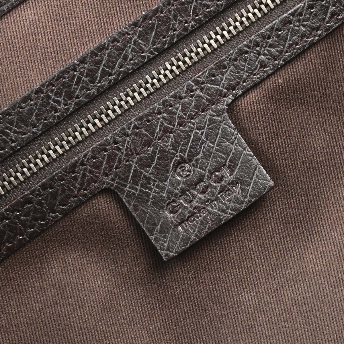 Gucci Brown GG Canvas Bamboo Handbag