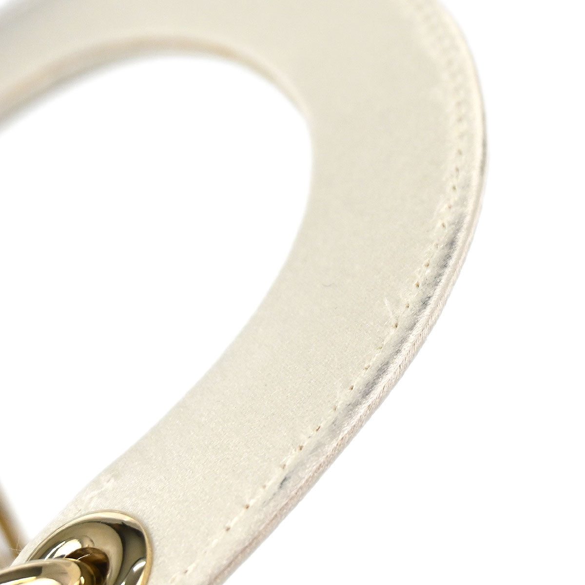 Christian Dior Ivory Satin Small Lady Dior 2way Shoulder Handbag