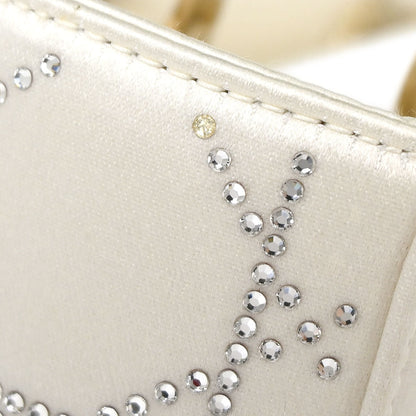 Christian Dior Ivory Satin Small Lady Dior 2way Shoulder Handbag