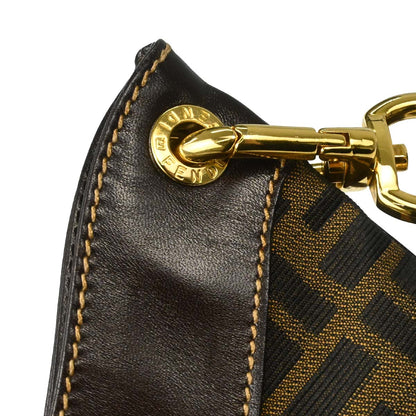 Fendi Brown Canvas Zucca Shoulder Bag