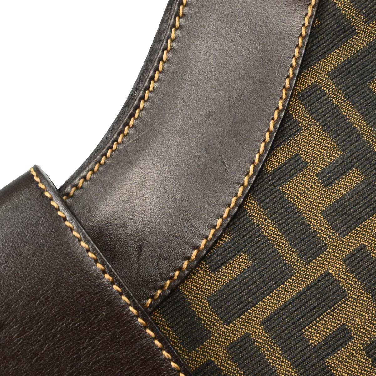 Fendi Brown Canvas Zucca Shoulder Bag