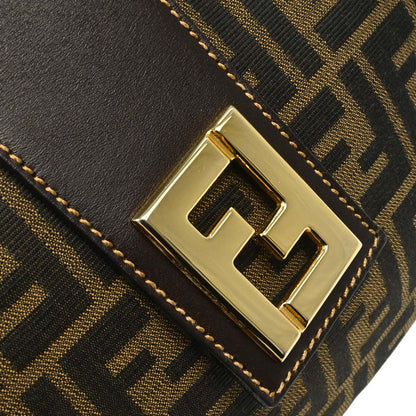 Fendi Brown Canvas Zucca Shoulder Bag
