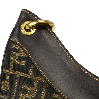Fendi Brown Canvas Zucca Shoulder Bag