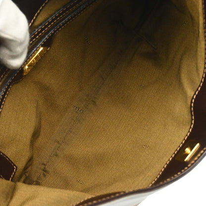 Fendi Brown Canvas Zucca Shoulder Bag