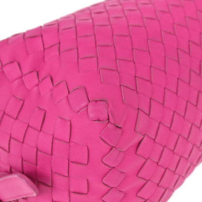 Bottega Veneta Pink Lambskin Intrecciato Handbag