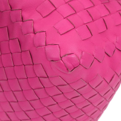 Bottega Veneta Pink Lambskin Intrecciato Handbag